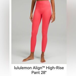 Lululemon align high rise pant 28”